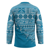 Fiji Marau na Kerisimasi Hockey Jersey Aqua Tagimoucia Tapa Masi Tribal - Polynesian Pride