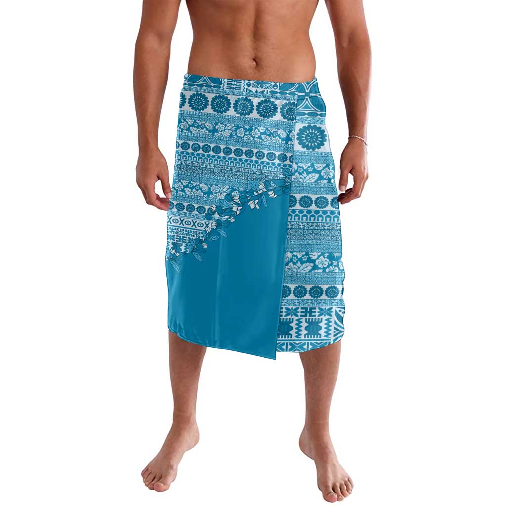 Fiji Marau na Kerisimasi Lavalava Aqua Tagimoucia Tapa Masi Tribal - Polynesian Pride