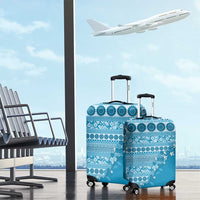 Fiji Marau na Kerisimasi Luggage Cover Aqua Tagimoucia Tapa Masi Tribal LT9 - Polynesian Pride