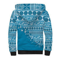 Fiji Marau na Kerisimasi Sherpa Hoodie Aqua Tagimoucia Tapa Masi Tribal LT9 - Polynesian Pride