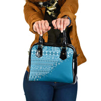 Fiji Marau na Kerisimasi Shoulder Handbag Aqua Tagimoucia Tapa Masi Tribal - Polynesian Pride