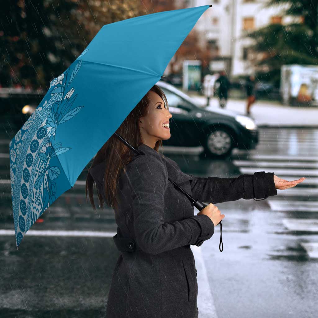 Fiji Marau na Kerisimasi Umbrella Aqua Tagimoucia Tapa Masi Tribal - Polynesian Pride