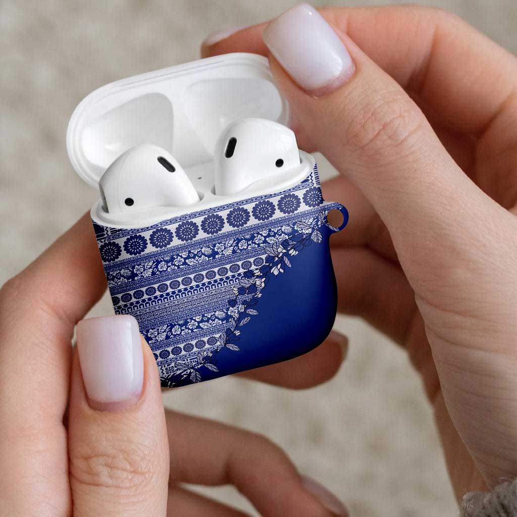 Fiji Marau na Kerisimasi AirPods Case Blue Tagimoucia Tapa Masi Tribal - Polynesian Pride