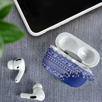 Fiji Marau na Kerisimasi AirPods Case Blue Tagimoucia Tapa Masi Tribal - Polynesian Pride
