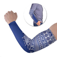 Fiji Marau na Kerisimasi Arm Sleeves Blue Tagimoucia Tapa Masi Tribal - Polynesian Pride