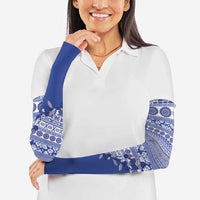 Fiji Marau na Kerisimasi Arm Sleeves Blue Tagimoucia Tapa Masi Tribal - Polynesian Pride