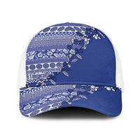 Fiji Marau na Kerisimasi Baseball Net Cap Blue Tagimoucia Tapa Masi Tribal - Polynesian Pride