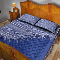 Fiji Marau na Kerisimasi Quilt Bed Set Blue Tagimoucia Tapa Masi Tribal LT9 - Polynesian Pride