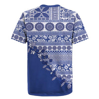 Fiji Marau na Kerisimasi Rugby Jersey Blue Tagimoucia Tapa Masi Tribal - Polynesian Pride