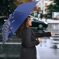Fiji Marau na Kerisimasi Umbrella Blue Tagimoucia Tapa Masi Tribal - Polynesian Pride