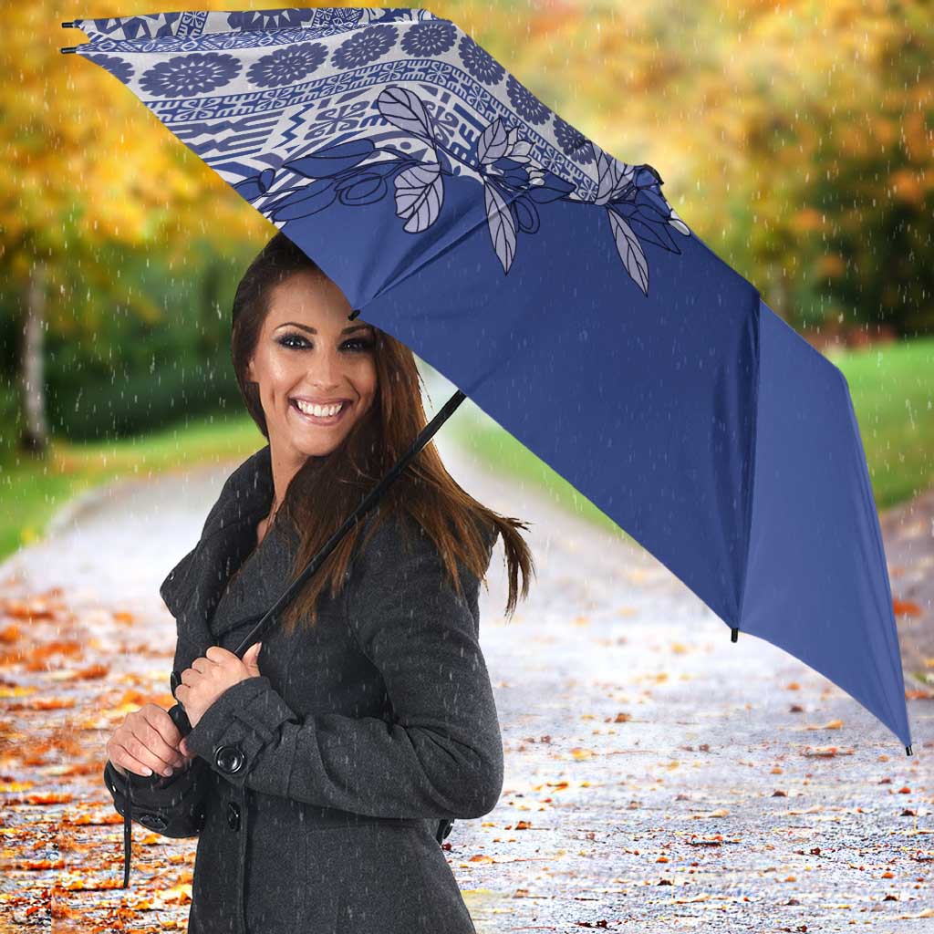 Fiji Marau na Kerisimasi Umbrella Blue Tagimoucia Tapa Masi Tribal - Polynesian Pride