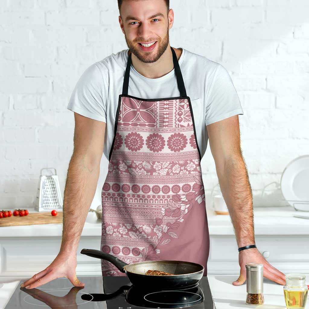 Fiji Marau na Kerisimasi Apron Dusty Rose Tagimoucia Tapa Masi Tribal - Polynesian Pride