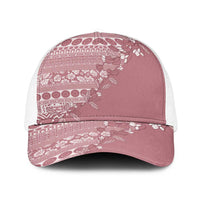 Fiji Marau na Kerisimasi Baseball Net Cap Dusty Rose Tagimoucia Tapa Masi Tribal - Polynesian Pride