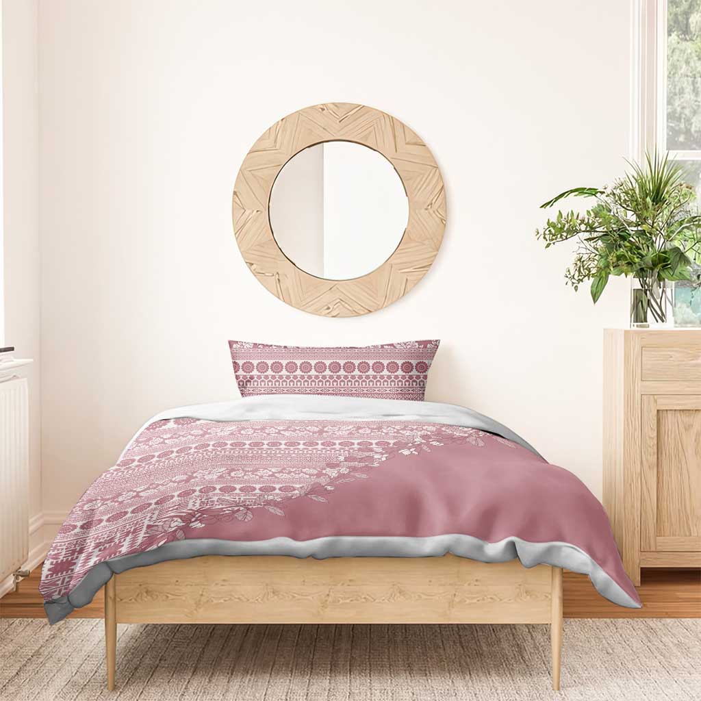 Fiji Marau na Kerisimasi Bedding Set Dusty Rose Tagimoucia Tapa Masi Tribal - Polynesian Pride