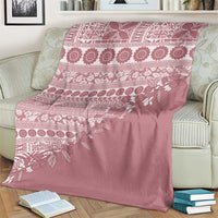Fiji Marau na Kerisimasi Blanket Dusty Rose Tagimoucia Tapa Masi Tribal LT9 - Polynesian Pride