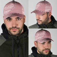 Fiji Marau na Kerisimasi Classic Cap Dusty Rose Tagimoucia Tapa Masi Tribal - Polynesian Pride