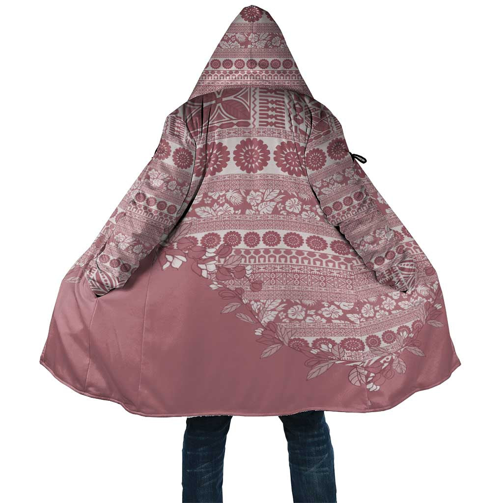 Fiji Marau na Kerisimasi Cloak Dusty Rose Tagimoucia Tapa Masi Tribal - Polynesian Pride