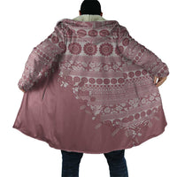 Fiji Marau na Kerisimasi Cloak Dusty Rose Tagimoucia Tapa Masi Tribal - Polynesian Pride