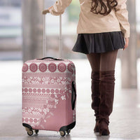Fiji Marau na Kerisimasi Luggage Cover Dusty Rose Tagimoucia Tapa Masi Tribal - Polynesian Pride