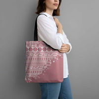 Fiji Marau na Kerisimasi Tote Bag Dusty Rose Tagimoucia Tapa Masi Tribal LT9 - Polynesian Pride