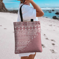 Fiji Marau na Kerisimasi Tote Bag Dusty Rose Tagimoucia Tapa Masi Tribal LT9 - Polynesian Pride