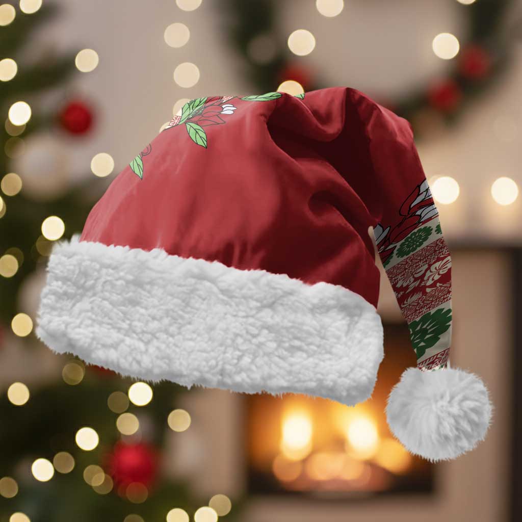 Fiji Marau na Kerisimasi Christmas Santa Hat Red Tagimoucia Tapa Masi Tribal - Polynesian Pride
