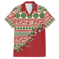 Fiji Marau na Kerisimasi Hawaiian Shirt Red Tagimoucia Tapa Masi Tribal - Polynesian Pride