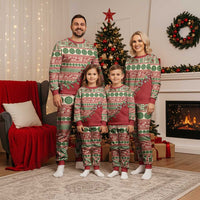 Fiji Marau na Kerisimasi Christmas Pajama Set Red Tagimoucia Tapa Masi Tribal - Polynesian Pride