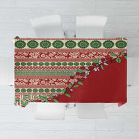 Fiji Marau na Kerisimasi Tablecloth Red Tagimoucia Tapa Masi Tribal - Polynesian Pride