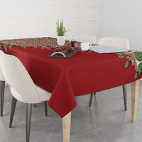 Fiji Marau na Kerisimasi Tablecloth Red Tagimoucia Tapa Masi Tribal - Polynesian Pride