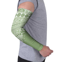 Fiji Marau na Kerisimasi Arm Sleeves Sage Green Tagimoucia Tapa Masi Tribal - Polynesian Pride