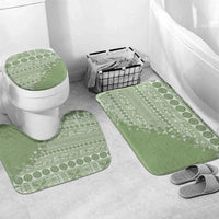 Fiji Marau na Kerisimasi Bathroom Set Sage Green Tagimoucia Tapa Masi Tribal - Polynesian Pride
