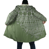 Fiji Marau na Kerisimasi Cloak Sage Green Tagimoucia Tapa Masi Tribal - Polynesian Pride