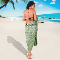 Fiji Marau na Kerisimasi Sarong Sage Green Tagimoucia Tapa Masi Tribal - Polynesian Pride