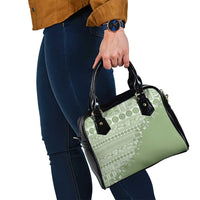 Fiji Marau na Kerisimasi Shoulder Handbag Sage Green Tagimoucia Tapa Masi Tribal - Polynesian Pride