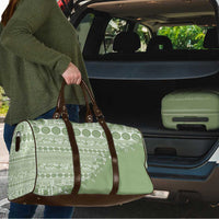 Fiji Marau na Kerisimasi Travel Bag Sage Green Tagimoucia Tapa Masi Tribal - Polynesian Pride