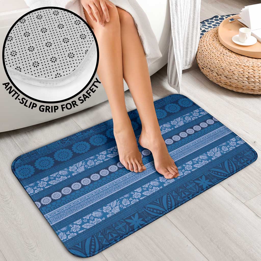 Fiji Marau na Kerisimasi Bathroom Set Blue Tapa Masi Inspired Christmas - Polynesian Pride