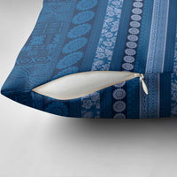 Fiji Marau na Kerisimasi Pillow Cover Blue Tapa Masi Inspired Christmas - Polynesian Pride