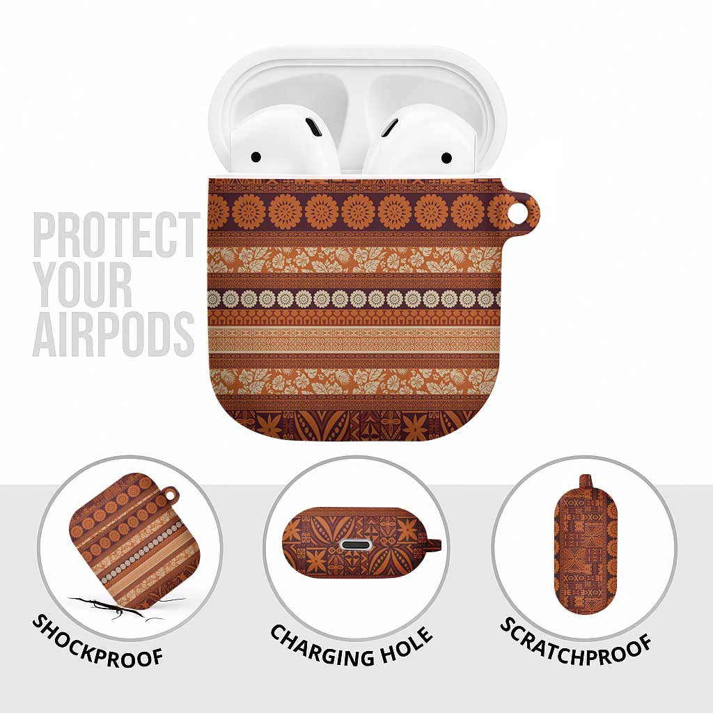 Fiji Marau na Kerisimasi AirPods Case Gold Tapa Masi Inspired Christmas - Polynesian Pride