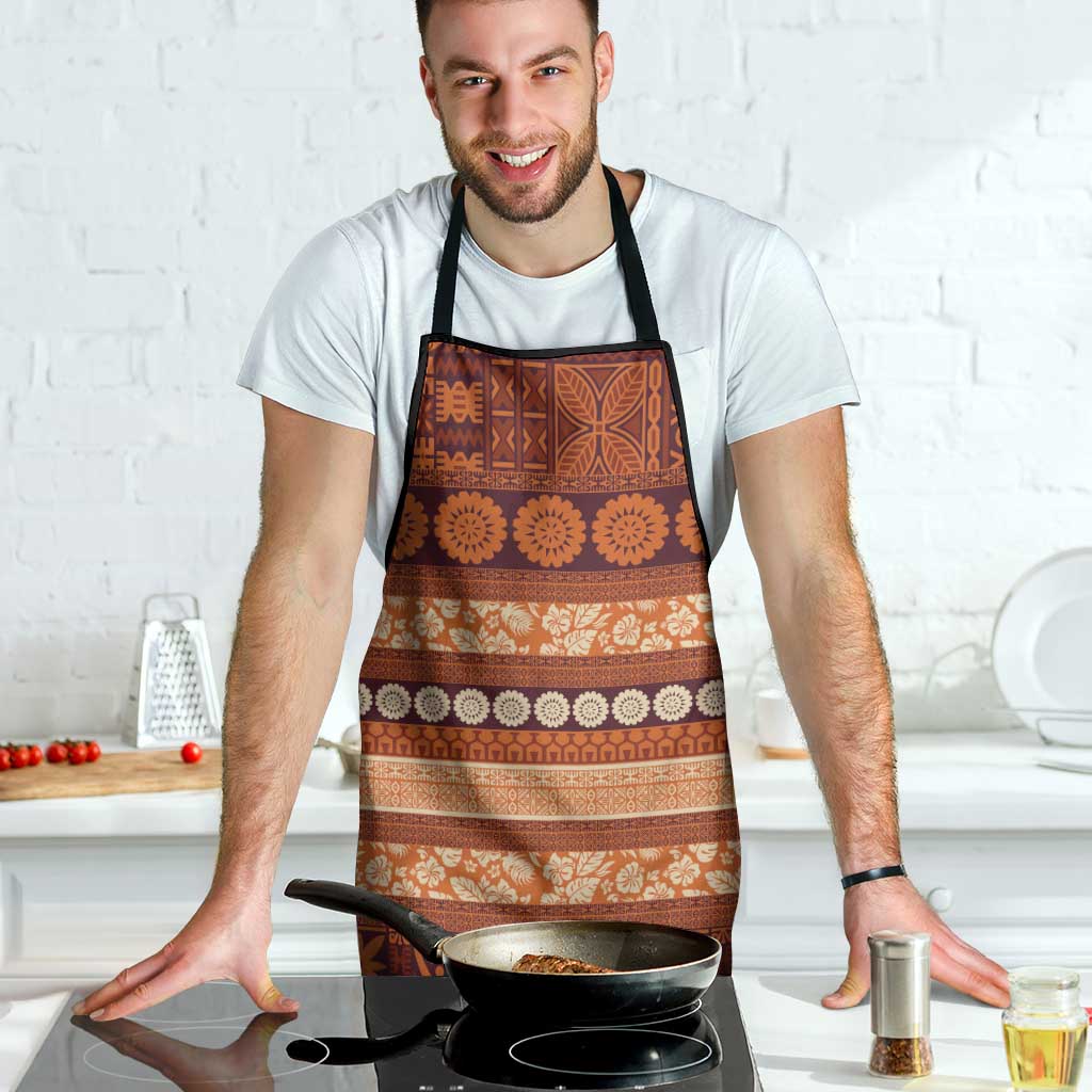 Fiji Marau na Kerisimasi Apron Gold Tapa Masi Inspired Christmas - Polynesian Pride