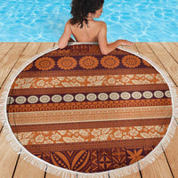 Fiji Marau na Kerisimasi Beach Blanket Gold Tapa Masi Inspired Christmas LT9 - Polynesian Pride