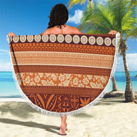 Fiji Marau na Kerisimasi Beach Blanket Gold Tapa Masi Inspired Christmas LT9 - Polynesian Pride