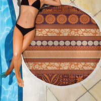 Fiji Marau na Kerisimasi Beach Blanket Gold Tapa Masi Inspired Christmas LT9 - Polynesian Pride
