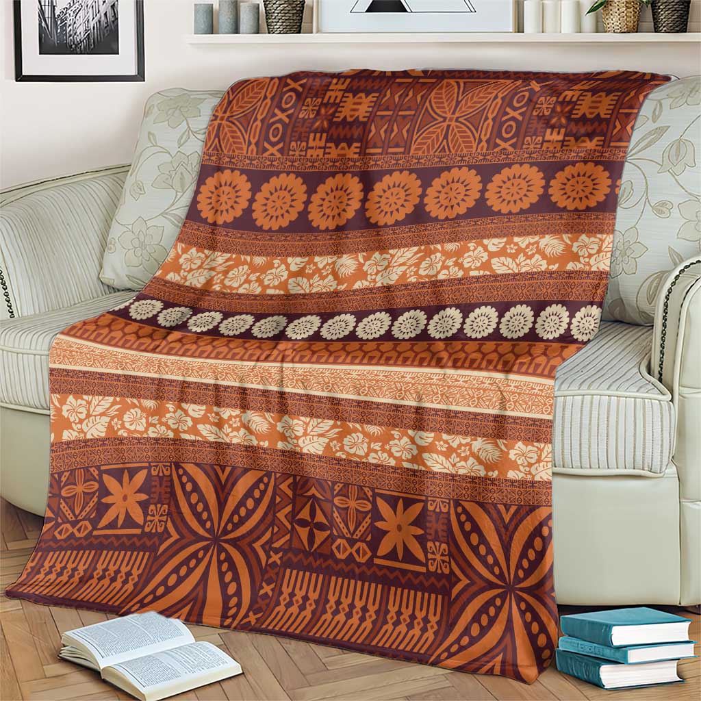 Fiji Marau na Kerisimasi Blanket Gold Tapa Masi Inspired Christmas - Polynesian Pride