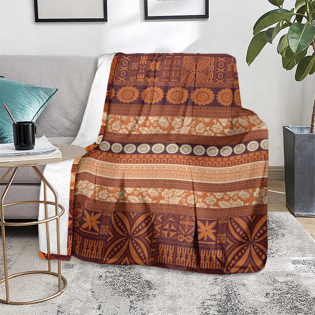 Fiji Marau na Kerisimasi Blanket Gold Tapa Masi Inspired Christmas - Polynesian Pride