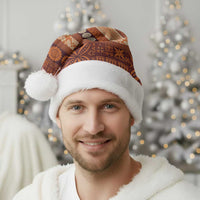 Fiji Marau na Kerisimasi Christmas Santa Hat Gold Tapa Masi Inspired Christmas - Polynesian Pride