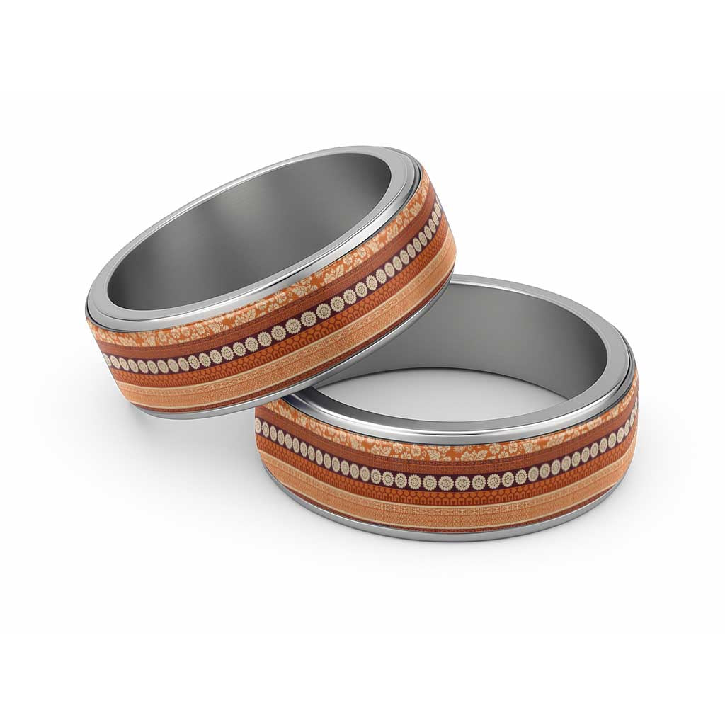 Fiji Marau na Kerisimasi Classic Ring Gold Tapa Masi Inspired Christmas - Polynesian Pride