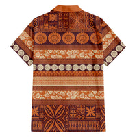 Fiji Marau na Kerisimasi Family Matching Puletasi and Hawaiian Shirt Gold Tapa Masi Inspired Christmas LT9 - Polynesian Pride