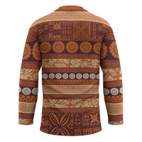 Fiji Marau na Kerisimasi Hockey Jersey Gold Tapa Masi Inspired Christmas - Polynesian Pride