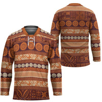 Fiji Marau na Kerisimasi Hockey Jersey Gold Tapa Masi Inspired Christmas - Polynesian Pride